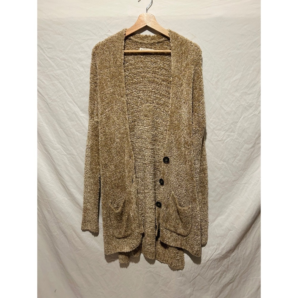 Abercrombie Fitch Cozy Chenille Cardigan Sweater Button Front Medium Large